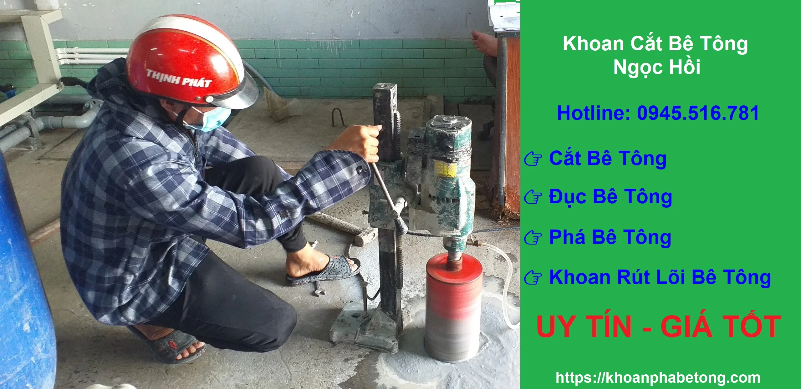 Khoan Cắt Bê Tông Tại Ngọc Hồi