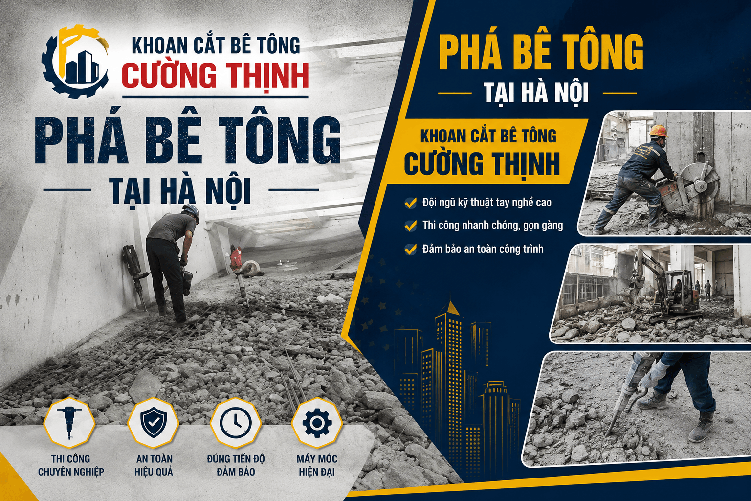 Phá Bê Tông Tại Hà Nội Giải Pháp Thi Công Nhanh Gọn
