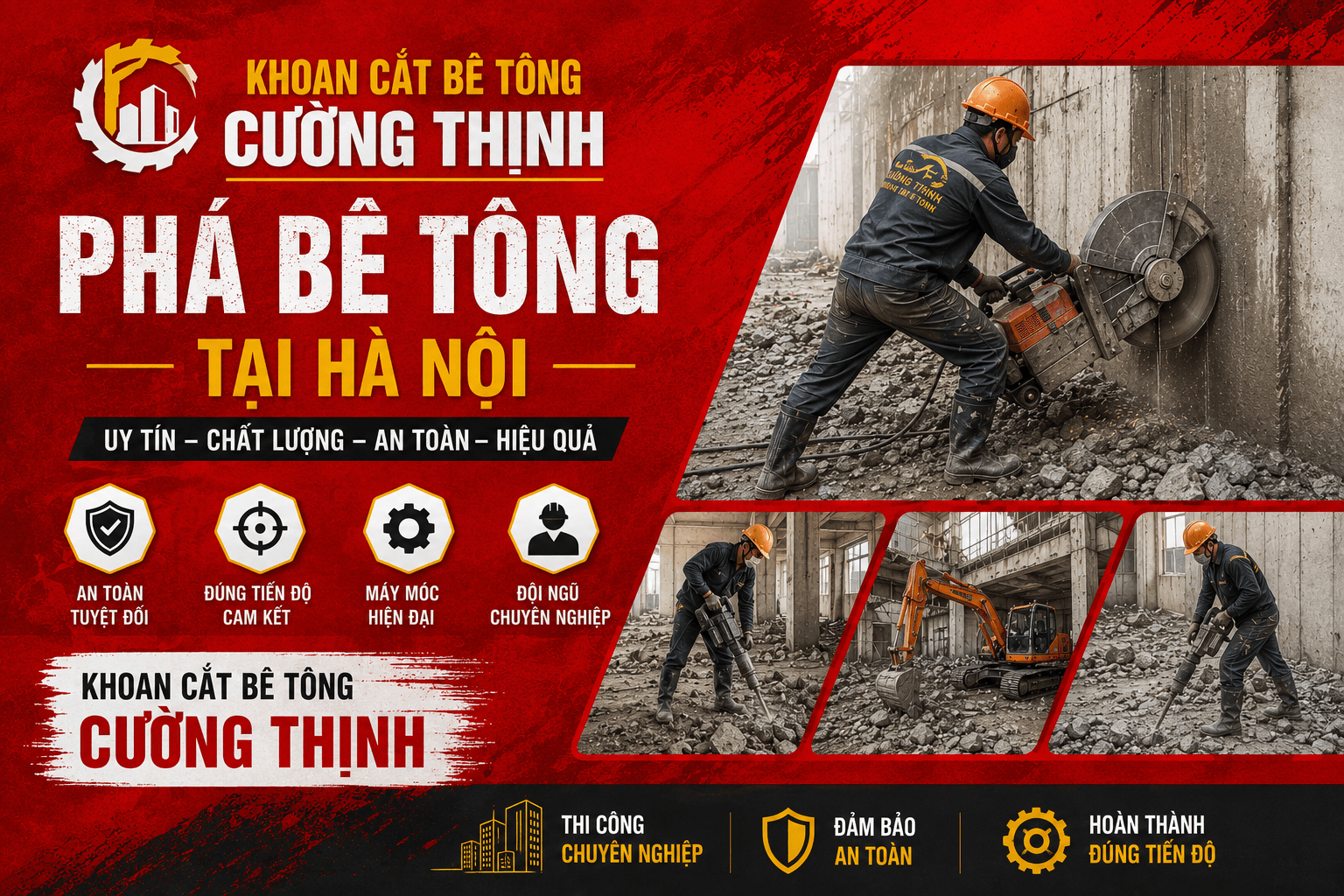 Phá Bê Tông Tại Hà Nội Uy Tín