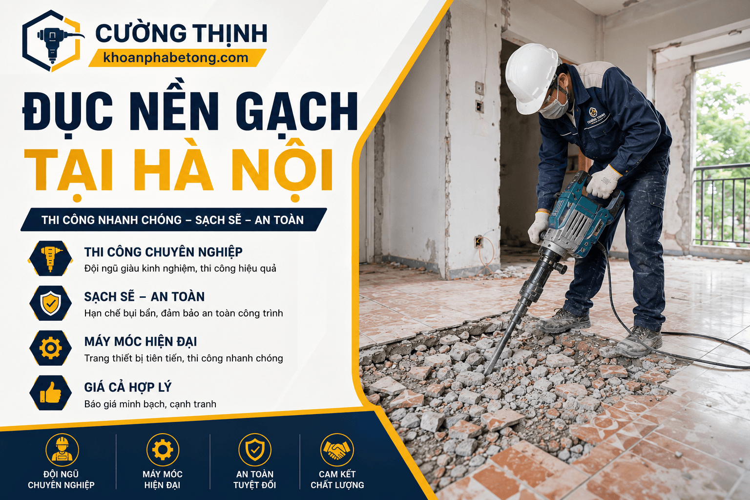 Đục Nền Gạch Tại Hà Nội