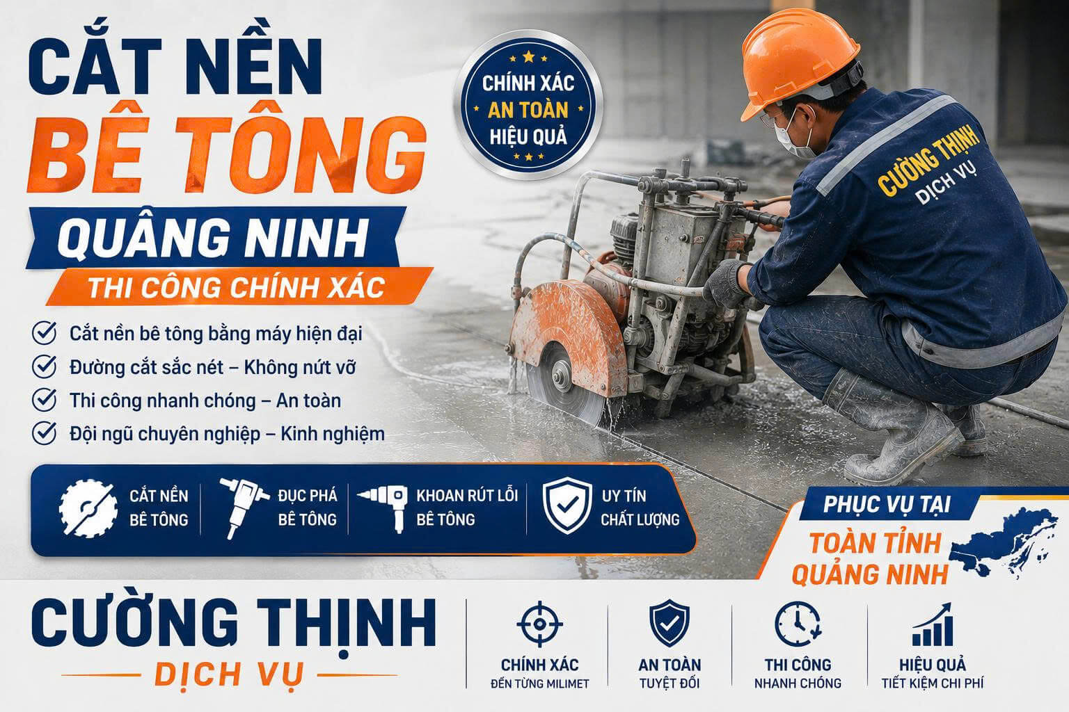 Cắt Nền Bê Tông Quảng Ninh