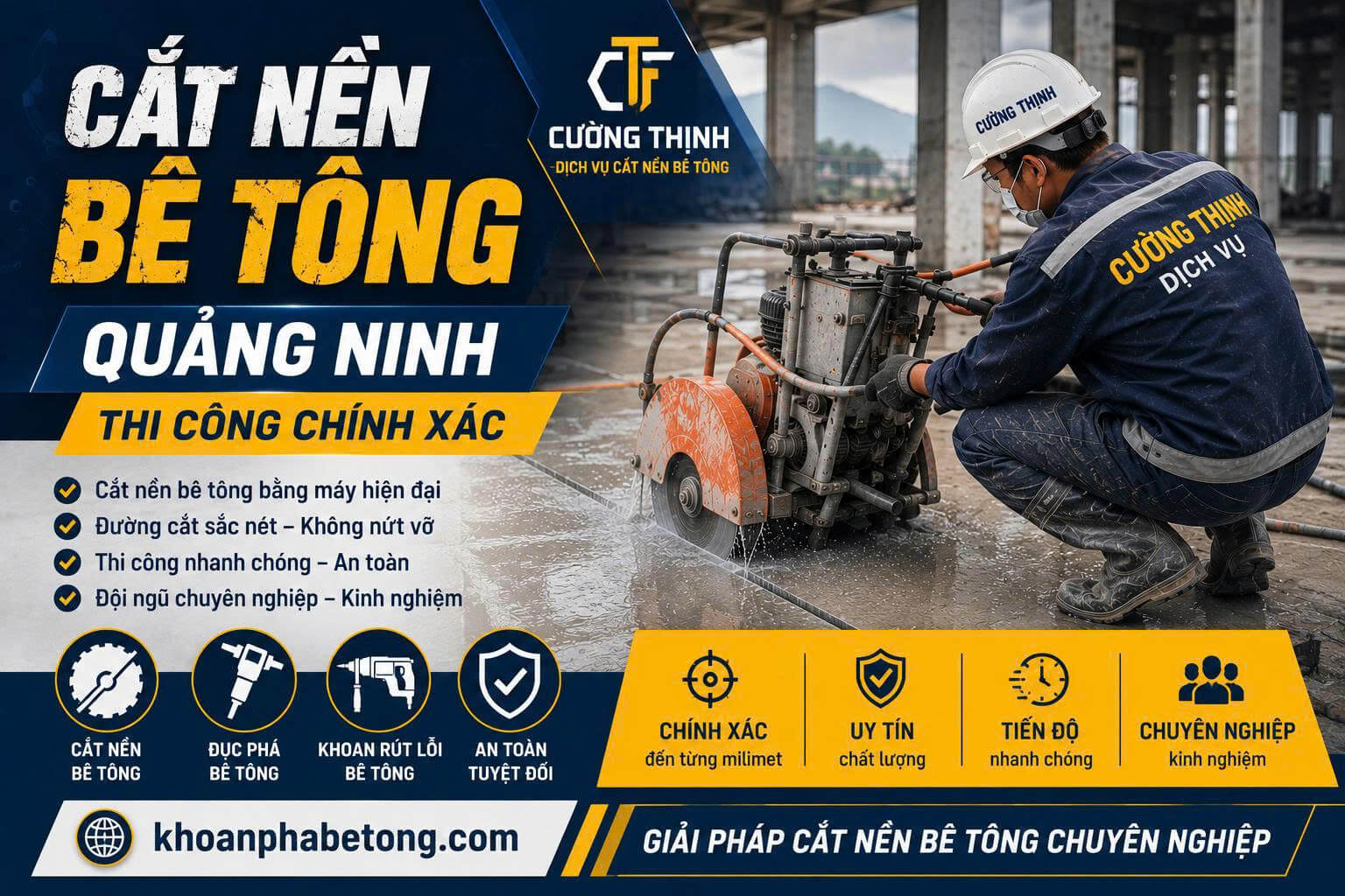 Cắt Nền Bê Tông Tại Quảng Ninh