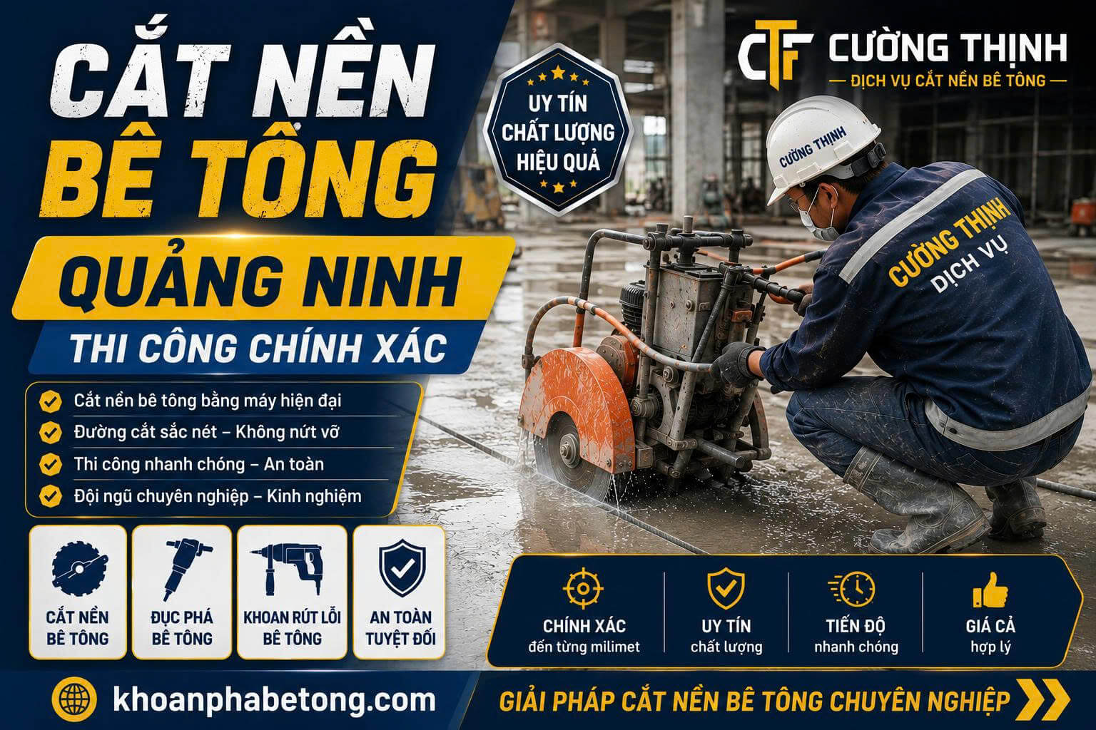 Cắt Nền Bê Tông ở Quảng Ninh